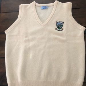 Tom Morris cashmere golf sweater vest-size S/M